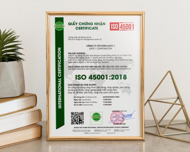 iso 45001 Mẫu giấy chứng nhận ISO 45001