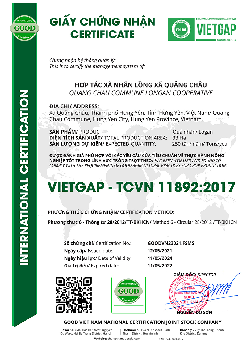 Vietgap Certification Goodvietnam