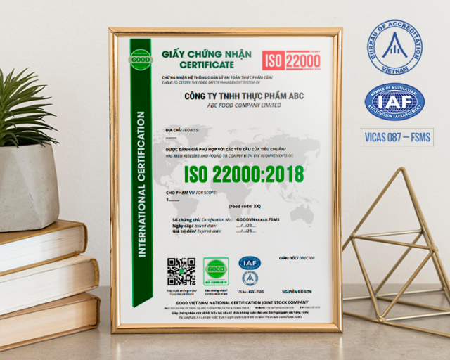 chung nhan iso 22000 iaf boa good viet nam chung nhan iso 22000 iaf boa good viet nam