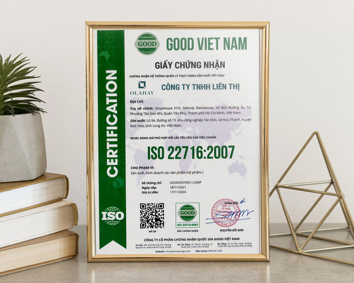 chung nhan iso 22716 good viet nam