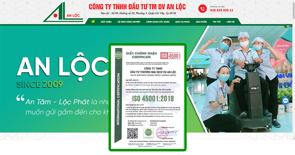 cap chung nhan iso 45001 an loc cap chung nhan iso 45001 an loc