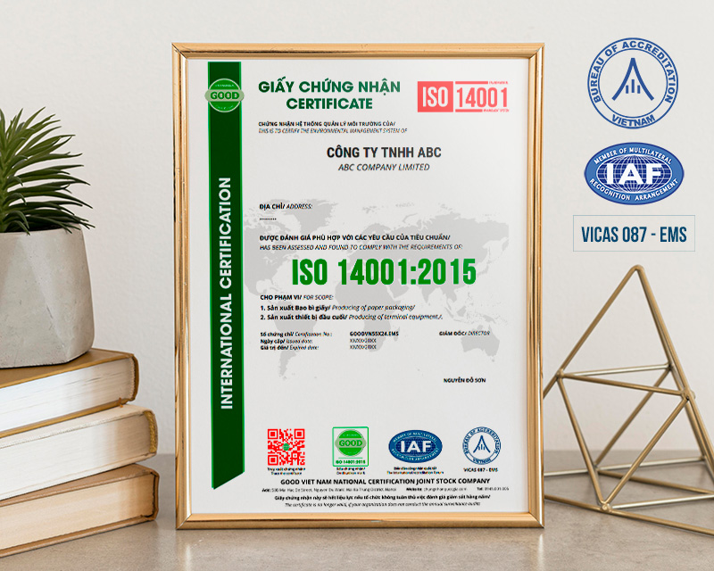 Chứng nhận iso 14001 iaf good viet nam