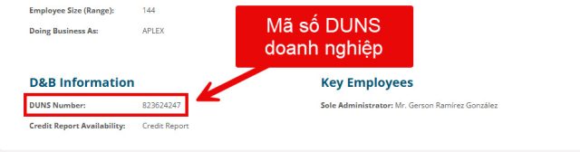 mã số duns